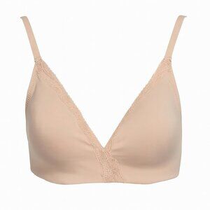 Natori Lightly Lined Lace Trim Bra Beige 30DD